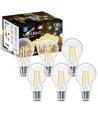 LED Filament pære A60 E27 6W, 2700K, Klar - 6 stk.