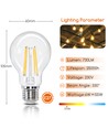 LED Filament pære A60 E27 6W, 2700K, Klar - 6 stk.