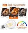 LED Filament pære A60 E27 6W, 2700K, Klar - 6 stk.