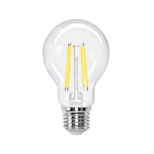 LED Filament pære A60 E27 6W - 6500K Klar - Pakke med 6 stk.