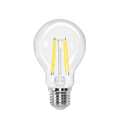 LED Filament pære A60 E27 6W - 6500K Klar - Pakke med 6 stk.