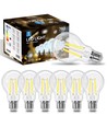 LED Filament pære A60 E27 6W - 6500K Klar - Pakke med 6 stk.