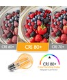 LED Filament pære A60 E27 - 8W, 2200K, Amber, Sæt af 6