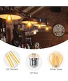 LED Filament pære A60 E27 - 8W, 2200K, Amber, Sæt af 6