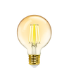 LED Filament pære G80 E27 4W - 2200K Amber - Pakke med 4 stk.