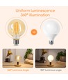 LED Filament pære G80 E27 4W - 2200K Amber - Pakke med 4 stk.