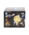 LED Filament pære G80 E27 6W - 2200K Amber - Pakke med 4 stk