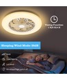 LED Loftventilatorlampe 60W, 3000K-6500K, med Fjernbetjening