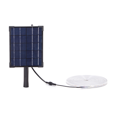 Billede af LED Solcellebåndlys - Delt, 2+5m Ledning, 50W, 2700K - Kulør : Varm