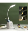 LED-Skrivebordslampe med Penholder - Tilslutningsbar, Hvid