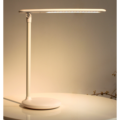 Billede af LED Skrivebordslampe med Rund Fod - Hvid, Til Stik, Online