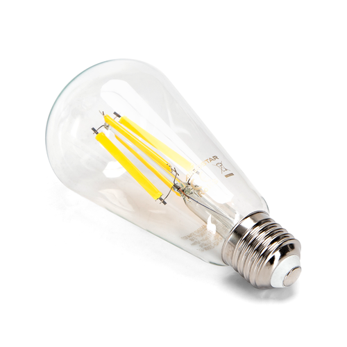 LED Filament pære ST64 E27, 16W, 6500K, Klar