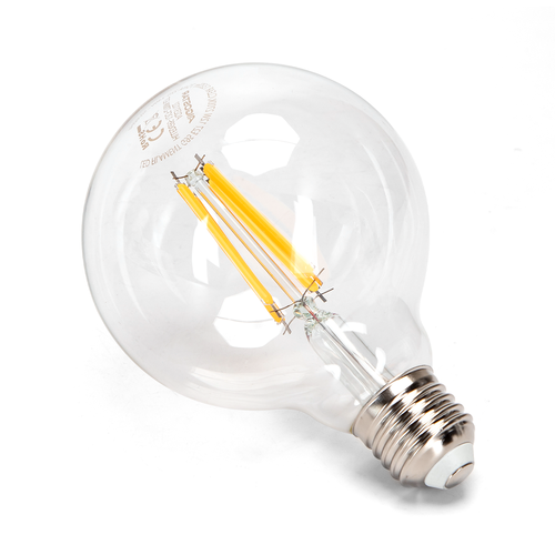 LED Filament pære G95 E27 10W 2700K Klar