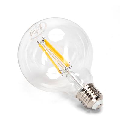 LED Filament pære G95 E27 10W 2700K Klar