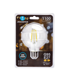 LED Filament Pære G95, E27, 10W, 6500K, Klar