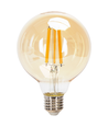 LED Filament pære G95 E27 10W 2200K Amber