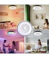 LED Loftlampe med Ventilator 55W – CCT+RGB, Sort/Hvid, Infrarød Fjernbetjening, 20