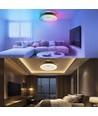 LED Loftlampe med Ventilator 55W – CCT+RGB, Sort/Hvid, Infrarød Fjernbetjening, 20