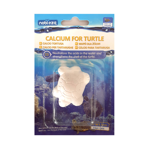 Calcium Tabletter til Skildpadder - 5x3,5 cm, 15g/stk, Hvid
