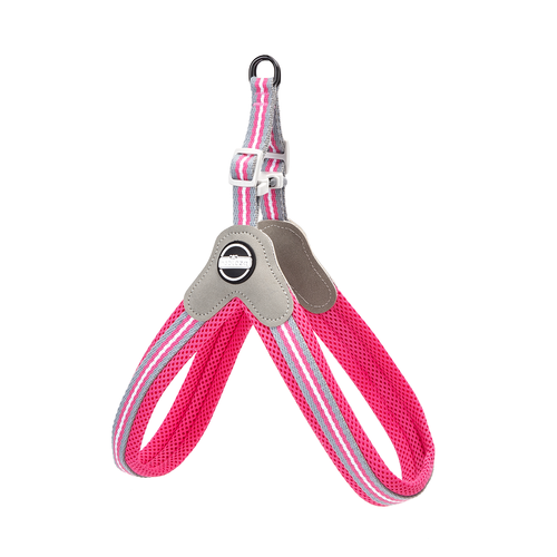 Y-Formet Hundesele M | Bryst 44-60cm | Sort/Blå/Pink