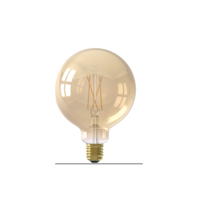 Bluetooth Mesh Smart Filament pære G95 E27 - 6W CCT Amber med Fjernbetjening - 3 stk.