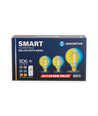 Bluetooth Mesh Smart Filament pære G95 E27 - 6W CCT Amber med Fjernbetjening - 3 stk.