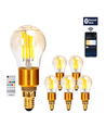 Bluetooth Mesh Smart Filament pære G45 - E14 4.5W CCT Amber | Med Fjernbetjening | 6 stk.