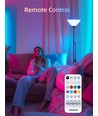 Bluetooth Mesh Smart Gulvlampe G45 E27 6.5W RGB+CCT - Inkl. Fjernbetjening & 2,3m Ledning - Grå