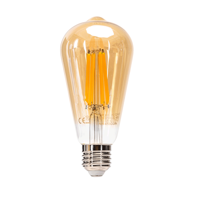Billede af LED Filament ST64 E27 16W 2200K Amber - Kulør : Ekstra varm