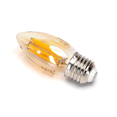 LED Filament pære C35 E27 8W - 2200K Amber