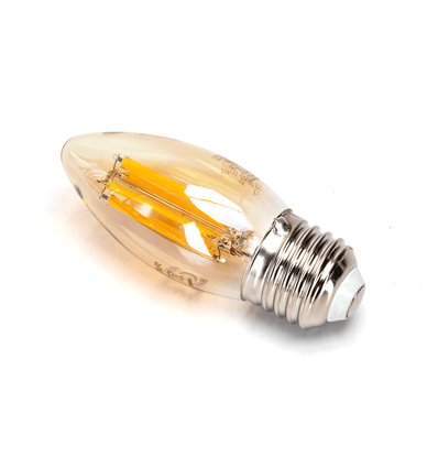 LED Filament pære C35 E27 8W - 2200K Amber