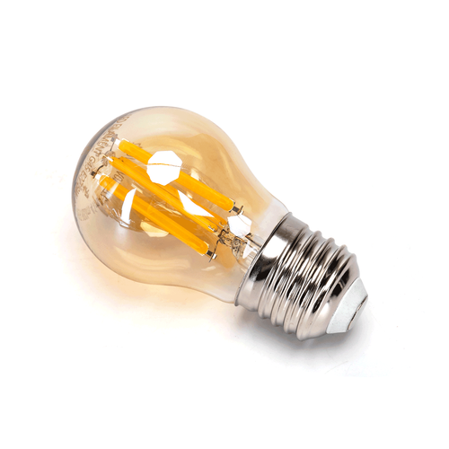 LED Filament pære G45 E27 8W 2200K Amber