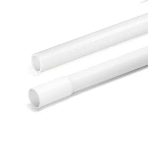 Hvid PVC Flared Elektrisk Rør - 16mm x 2m