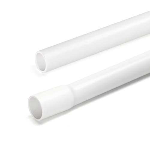 PVC Elektrisk Udvidet Rør - 20mm, 2m, Hvid