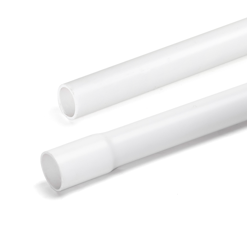 PVC Elektrisk Flaret Rør - 25mm, 2m, Hvid