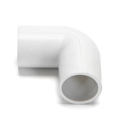 Hvid PVC Elektrisk Rørvinkel, Albue 20mm - 4 stk.