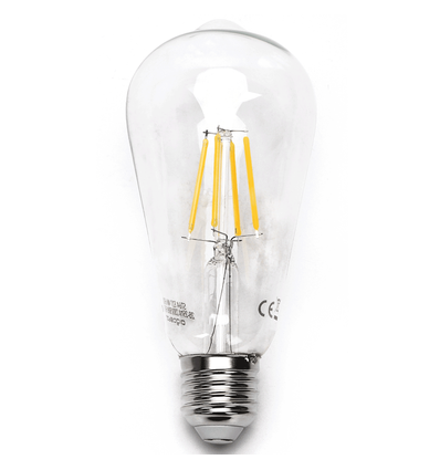 LED Filament pære ST64 - E27 10W 2700K - Klar