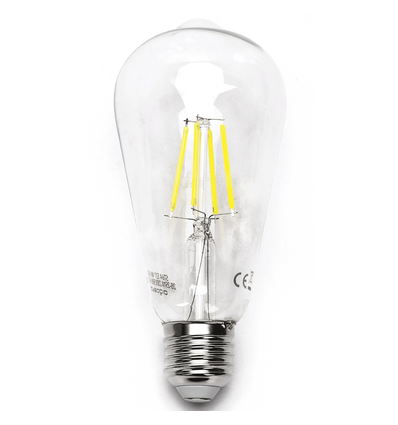 LED Filament pære ST64 E27 - 10W 6500K Klar