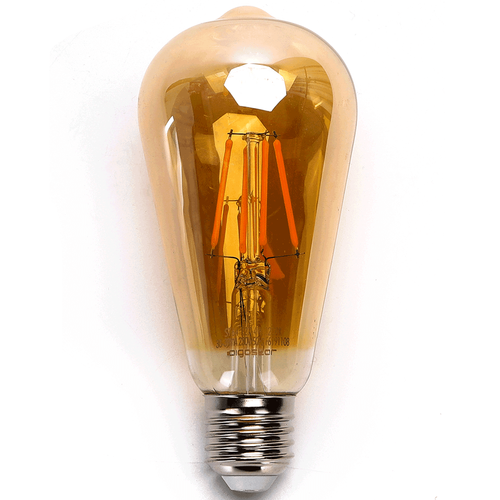 LED Filament pære ST64 E27 - 10W, 2200K, Amber