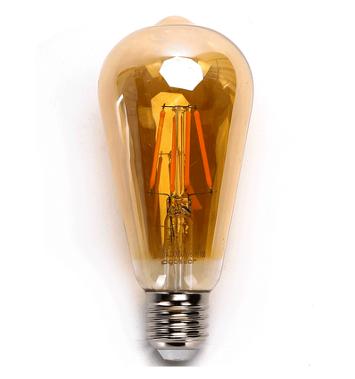 LED Filament pære ST64 E27 - 10W, 2200K, Amber