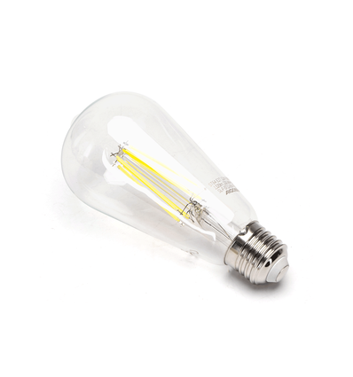 LED Filament Pære - ST64 E27, 12W, 6500K, Klar