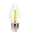 LED Filament pære C35 E27 6W 2700K - Klar