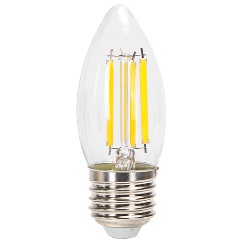 LED Filament pære C35 E27 8W, 6500K, Klar