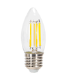 LED Filament pære C35 E27 8W, 6500K, Klar