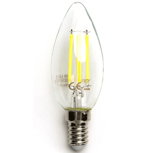 LED Filament Pære C35 E14 8W, 6500K, Klar