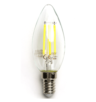 LED Filament Pære C35 E14 8W, 6500K, Klar