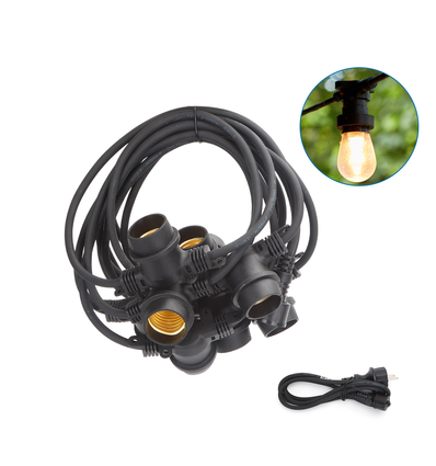 Outlet: LED LYSKÆDE01 - 10*E27 FATNINGER - 6,5M