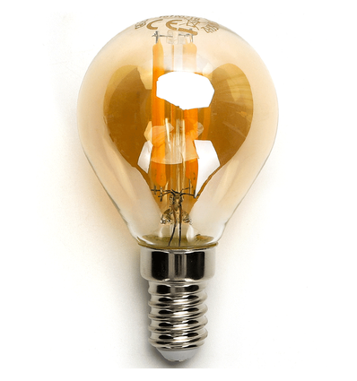 LED filament pære G45 E14 8W - 2200K/AMBER