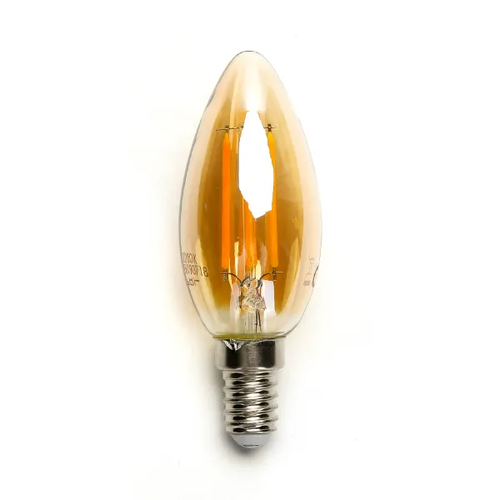 LED filament pære C35 E14 8W 2200K - AMBER - 6STK