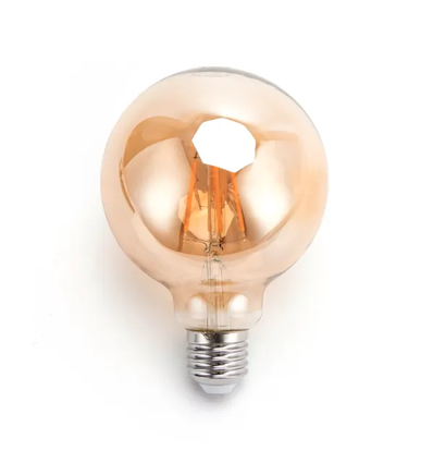 LED filament pære G95 E27 12W 2200K/AMBER - Dobbelt-pakke